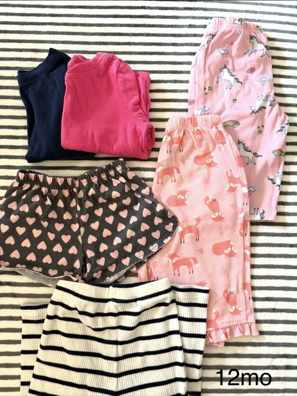 Carter's 12mo Girls PJ Bundle